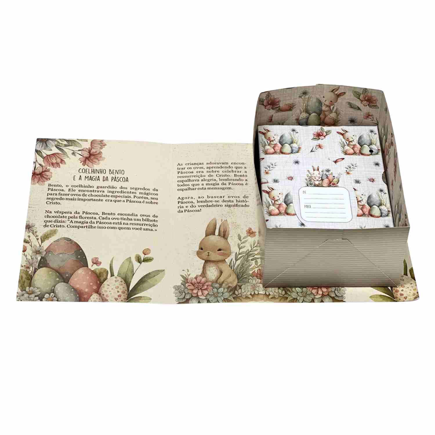 Caixa Livro Pascoa Charmosa 150/250/350g - 1 Unidades