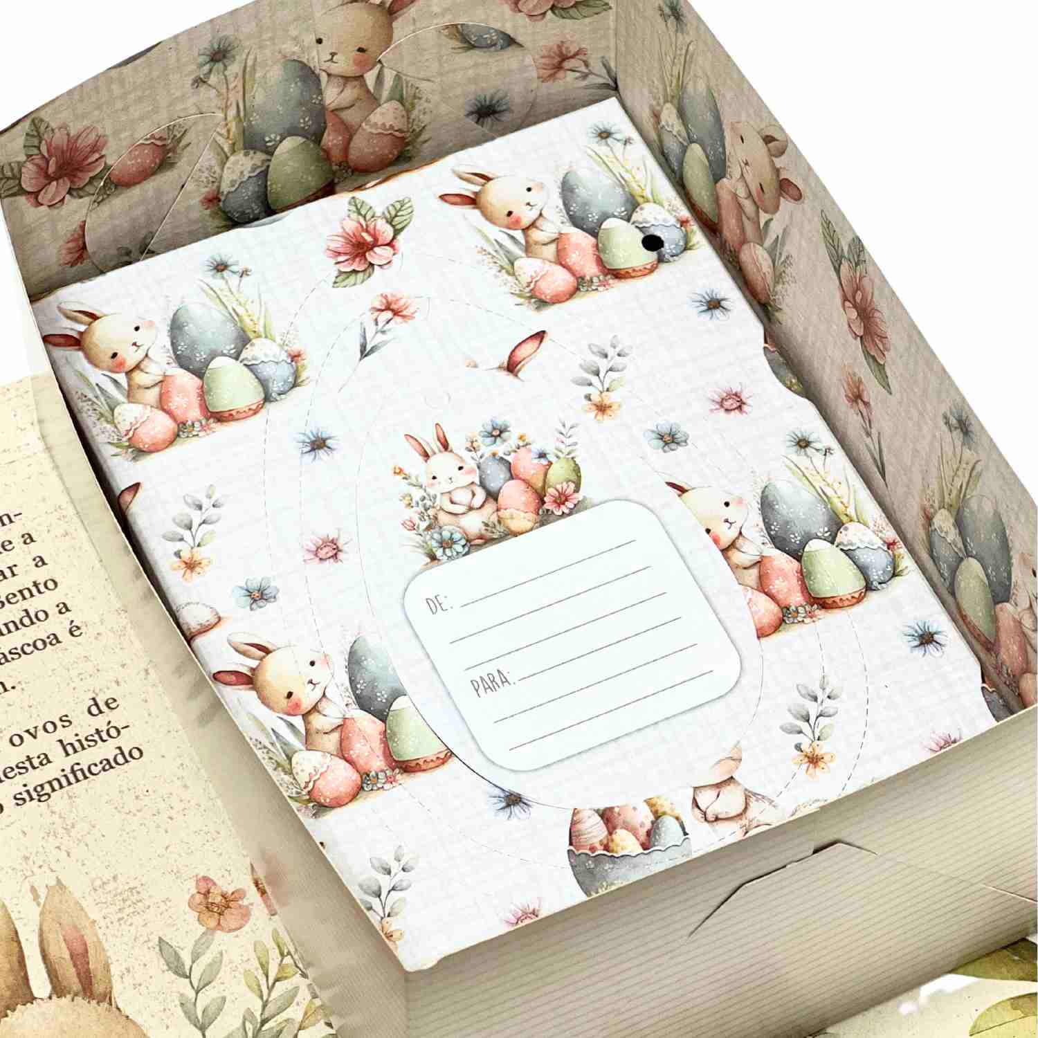 Caixa Livro Pascoa Charmosa 150/250/350g - 1 Unidades