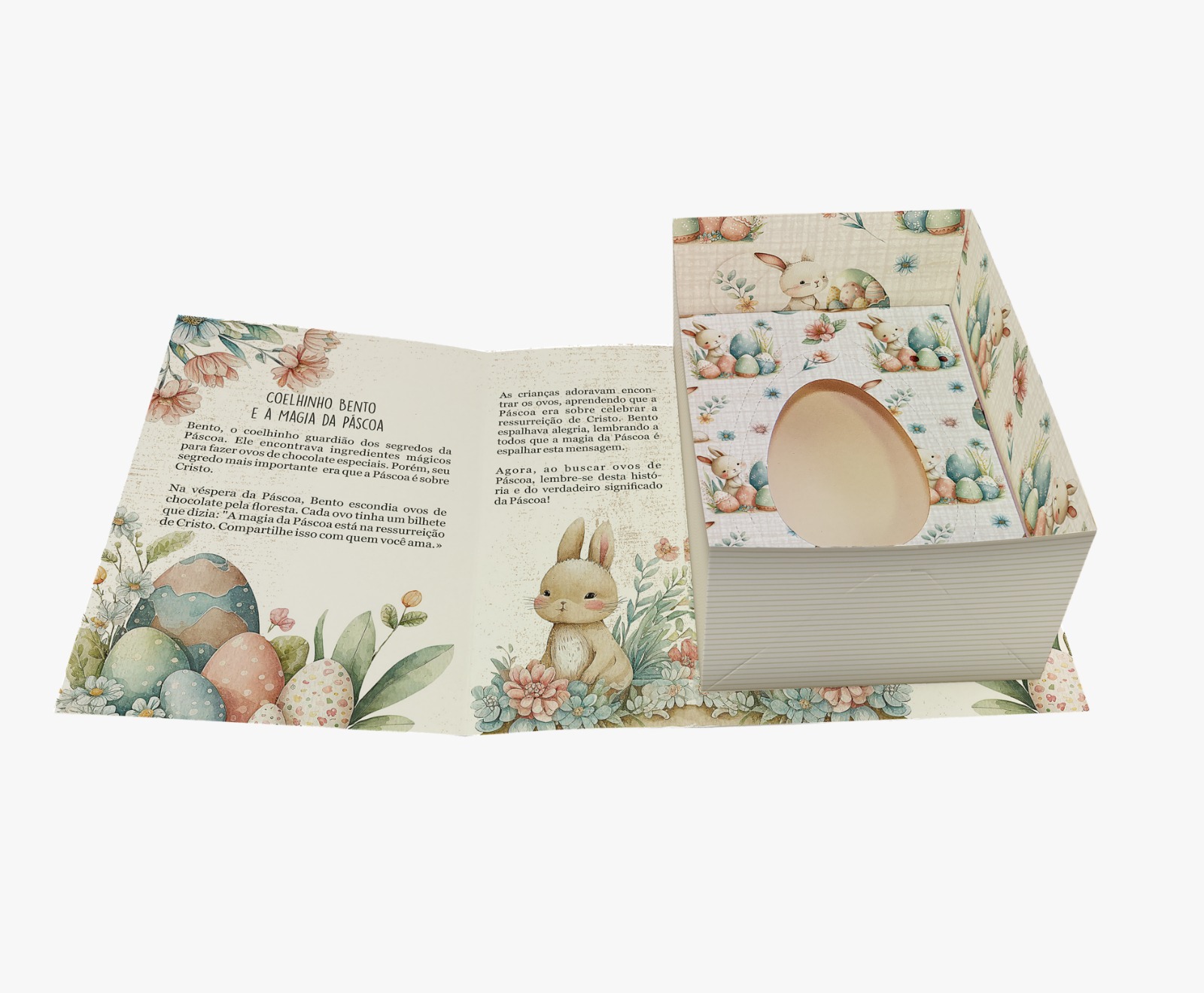 Caixa Livro Pascoa Charmosa 150/250/350g - 1 Unidades