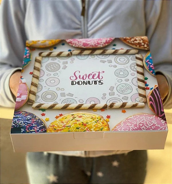 Embalagem para Donuts G (25 x 25 x 5 cm) Personalizada
