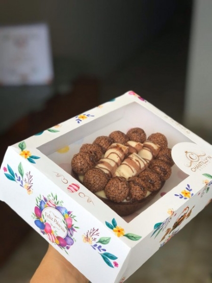 Embalagem Gaveta para Ovo de Páscoa 500gr (22,4 x 16,9 x 7,4cm) Personalizada