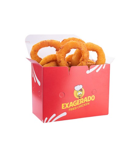Embalagem p/ frituras P (12 x 9 x 6 cm) - 100 unidades *VENDA SOMENTE PARA FRANQUEADOS EXAGERADO