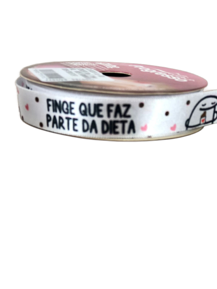 Fita Flork Calma! Come mais 1 docinho, Finge Que Faz Parte Da Dieta 15 mm 10 Metros