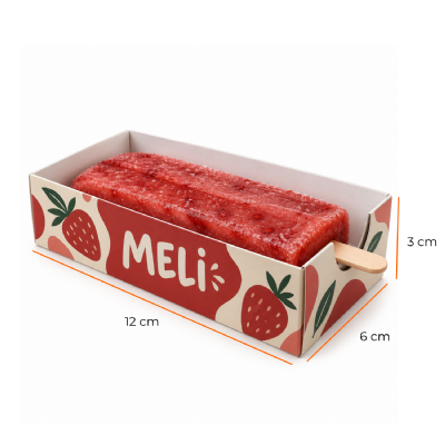 Embalagem para sorvete Picolé e Paleta (12 x 6 x 3 cm) Personalizada