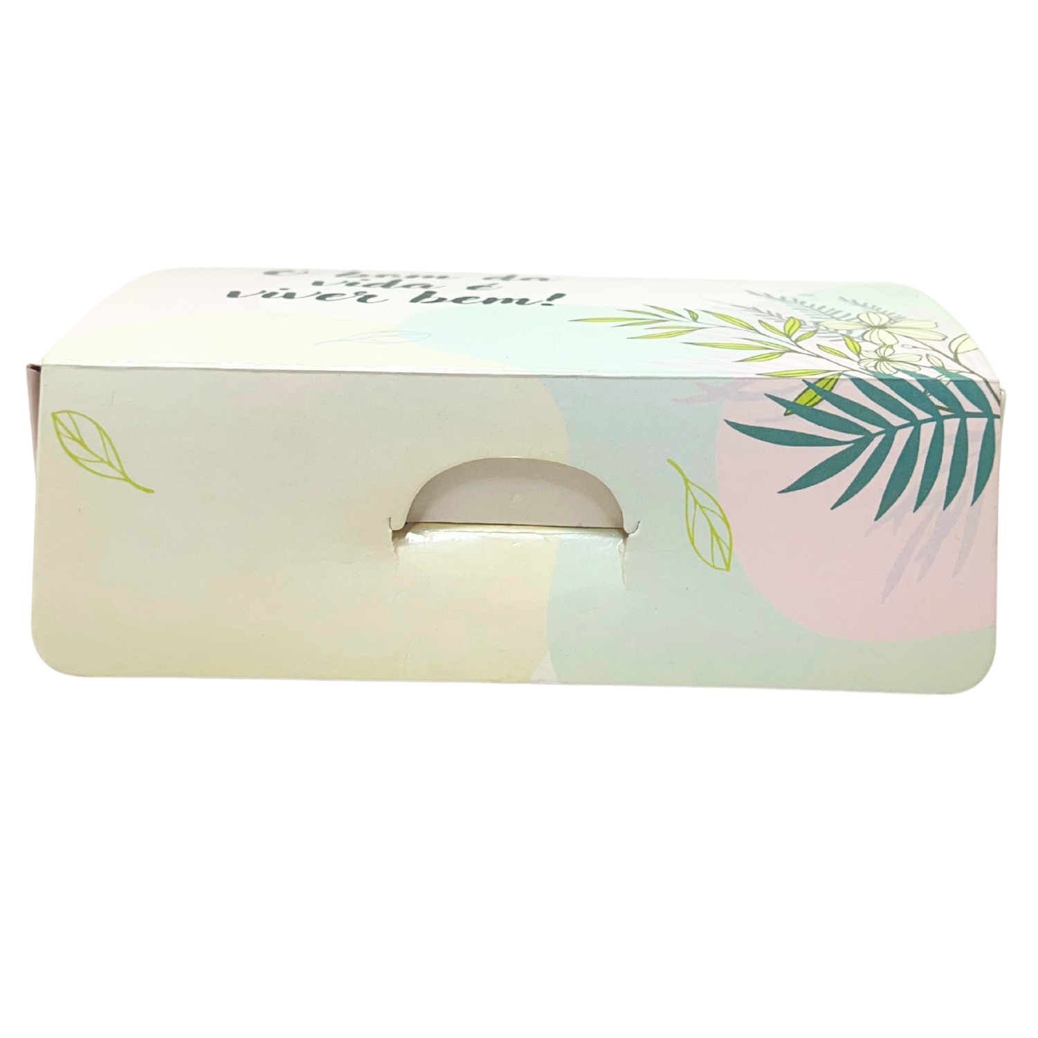 Embalagem com aba (15 x 10 x 5cm) Viver Bem – 50 unidades