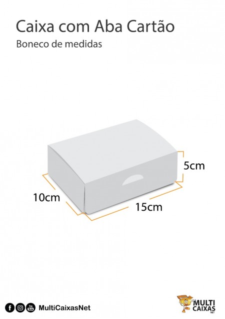 Embalagem com aba (15 x 10 x 5cm) Viver Bem – 50 unidades