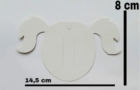 Tag Cabeça De Boneca Para Laços (14,5 cm x 8 cm) - 100 unidades