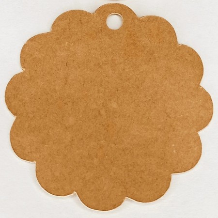 Tag Kraft (7,5 x 7,5 cm) redonda - 100 unidades