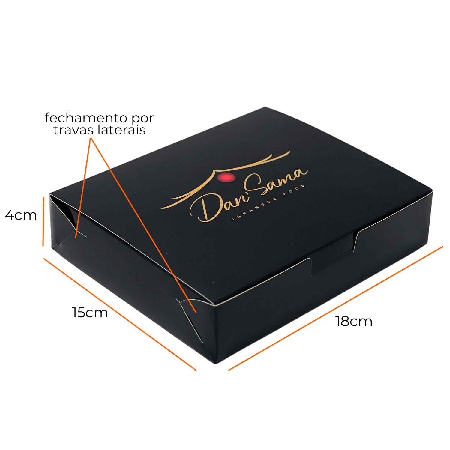 Embalagem p/ sushi, sashimi e combinados (18 x 15 x 4 cm) laminada Personalizado