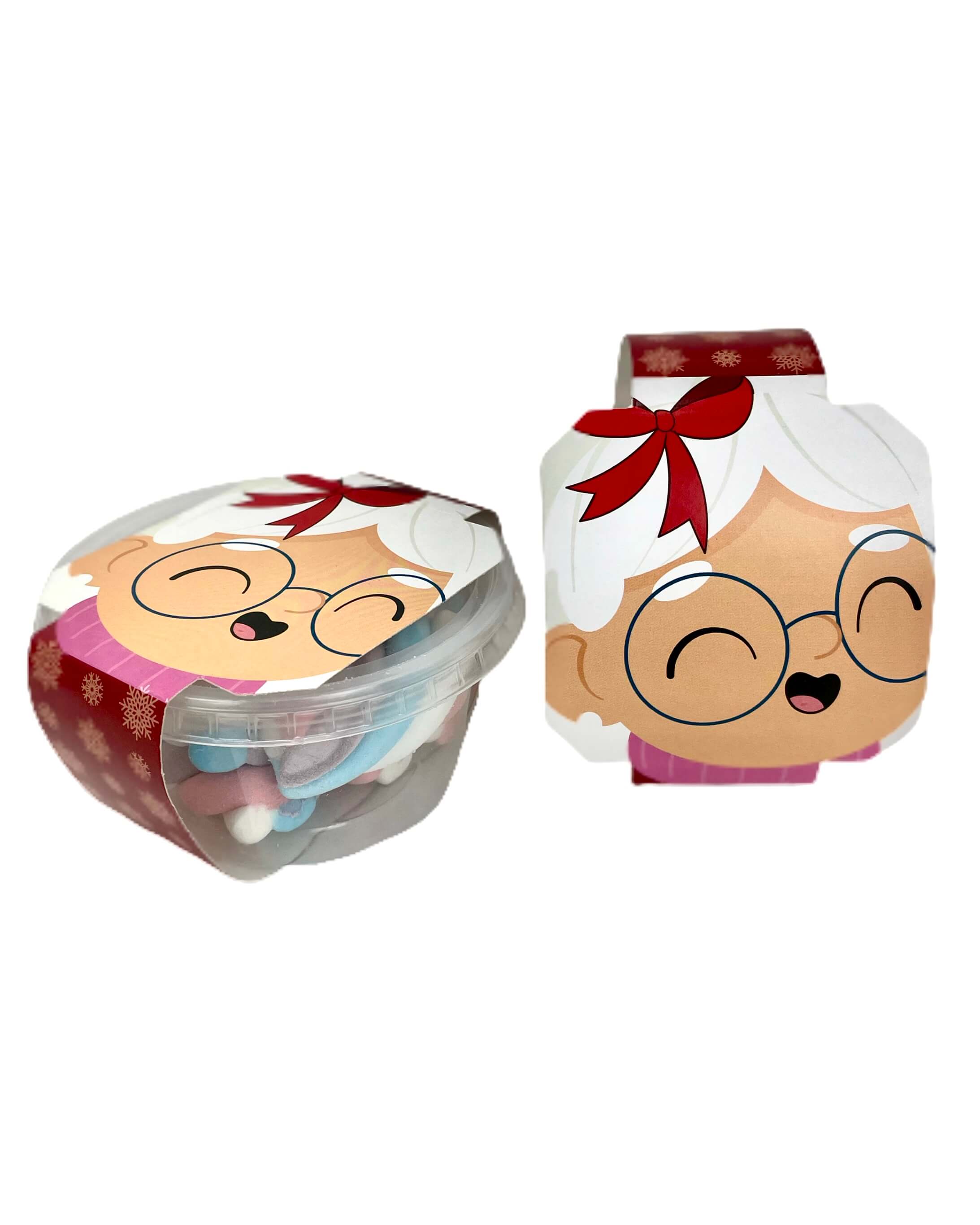 Cinta multiuso Natal pão de mel/bolo no pote (32 x 5,5cm) Mamãe Noel - 100 unidades
