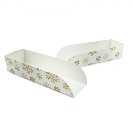 Embalagem para Churros, bomba chocolate, Eclair ( 14 cm ) Flocos Dourado - 100 Unidades