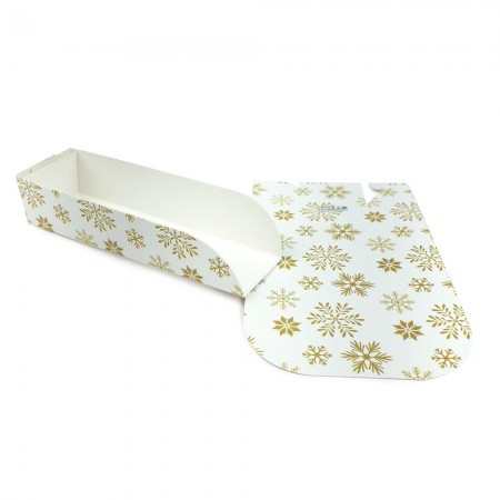 Embalagem para Churros, bomba chocolate, Eclair ( 14 cm ) Flocos Dourado - 100 Unidades