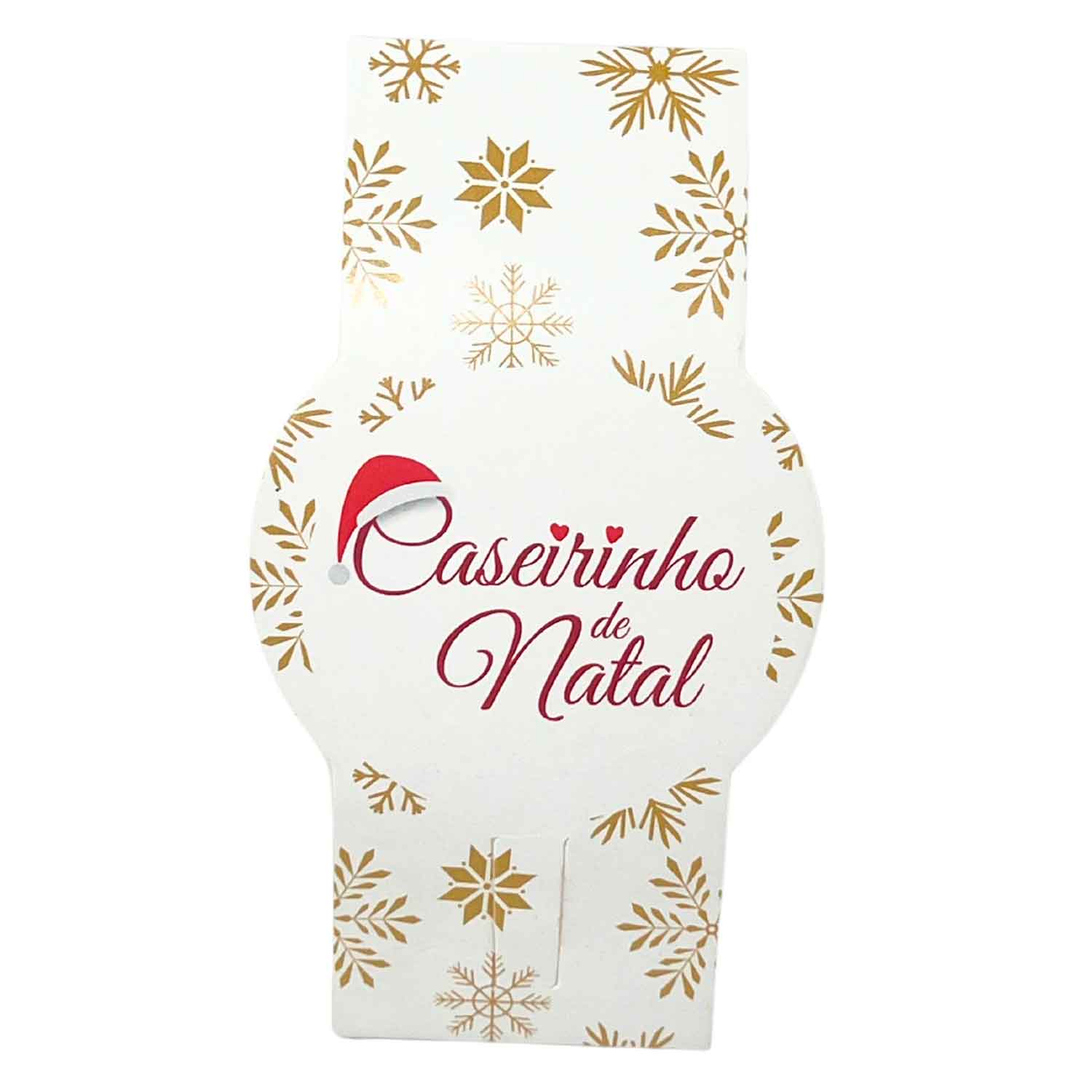Cinta para o Bolo Forneável 80 g caseirinhos Feliz Natal - 100 unidades