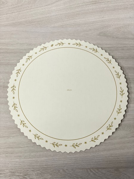 Prato Reforçado para Bolo e Torta 24 cm - 20 Unidades
