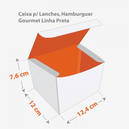 Embalagem Lanche Gourmet Lisa Kraft - 100 Unidades