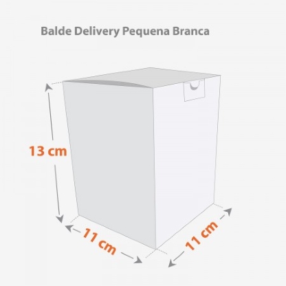 Balde Delivery Pequena Branca - 100 unidades
