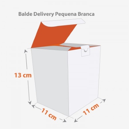 Balde Delivery Pequena Branca - 100 unidades