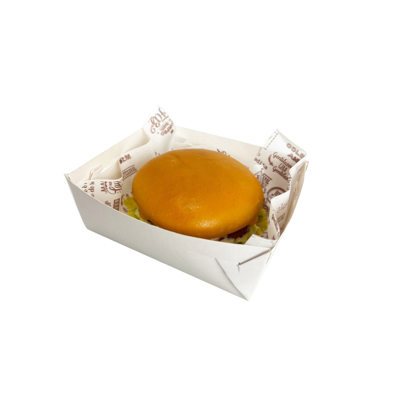 Berço para Bandeja Plastificado (12x9x5 cm) - 100 unidades - Compátivel para uso com a Bandeja 20x9x5 cm