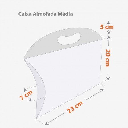 Caixa almofada com alça kraft Media - 100 unidades