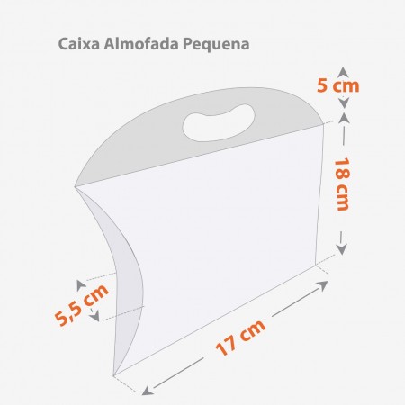 Caixa almofada com alça kraft Pequena - 100 unidades