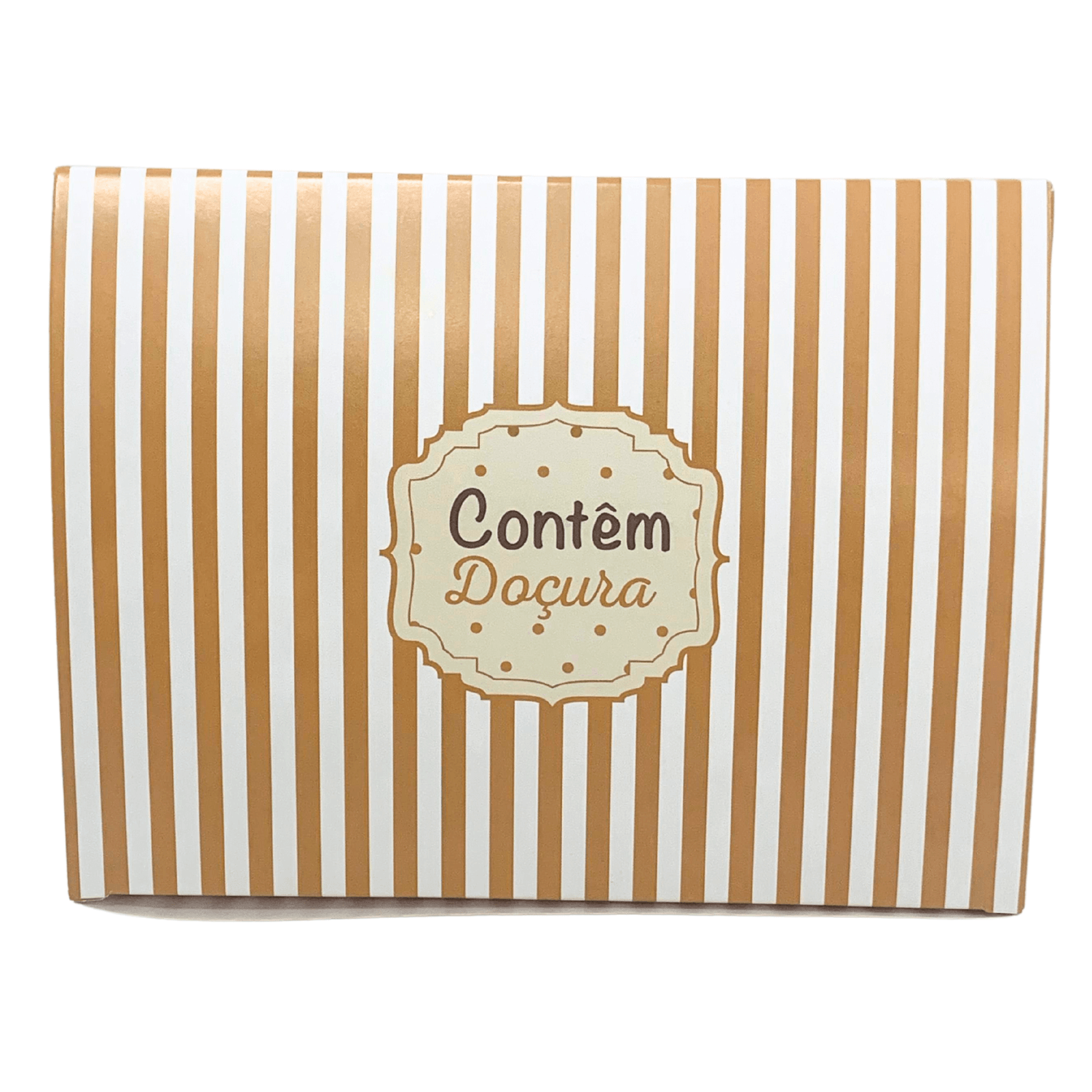 Caixa Brigadeiro p/ 12 doces c/ berço Dourado Doçura - 100 unidades
