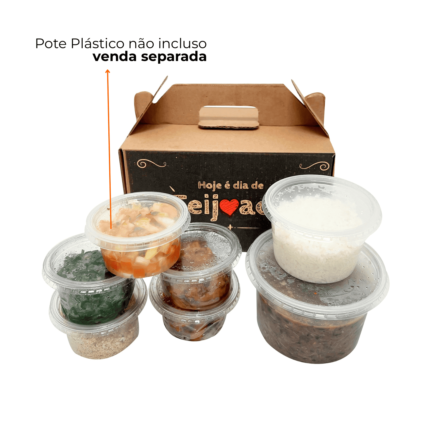 Caixa papelão p/ Transporte Feijoada PRETA (28 x 19 x 16,5 cm) - 50 unidades