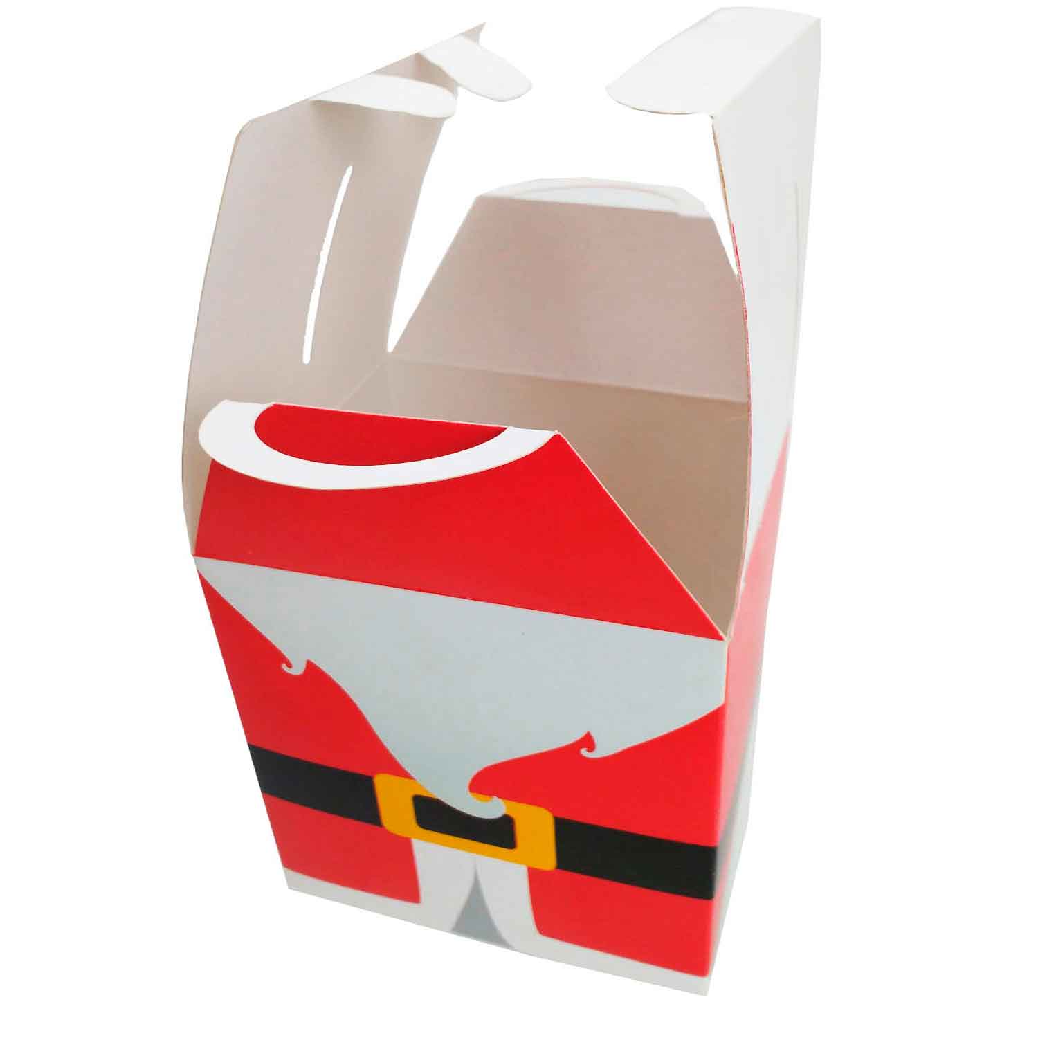 Caixa para Panetone 500g c/ alça Papai Noel - 50 unidades