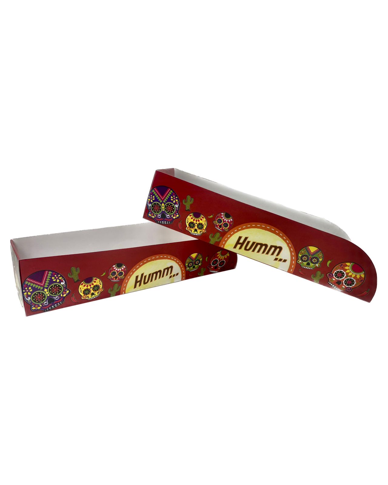 Embalagem Caixa p/ Burritos, Shawarma, Hot Dog, Wrap (22 x 6 x 5 cm) - 100 Unidades