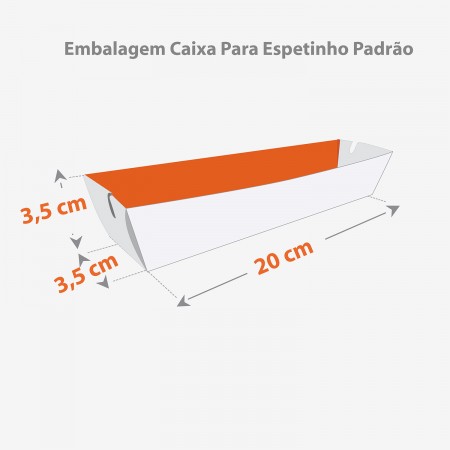 Embalagem Caixa p/ Espetinho BBQ Preto - 100 Unidades