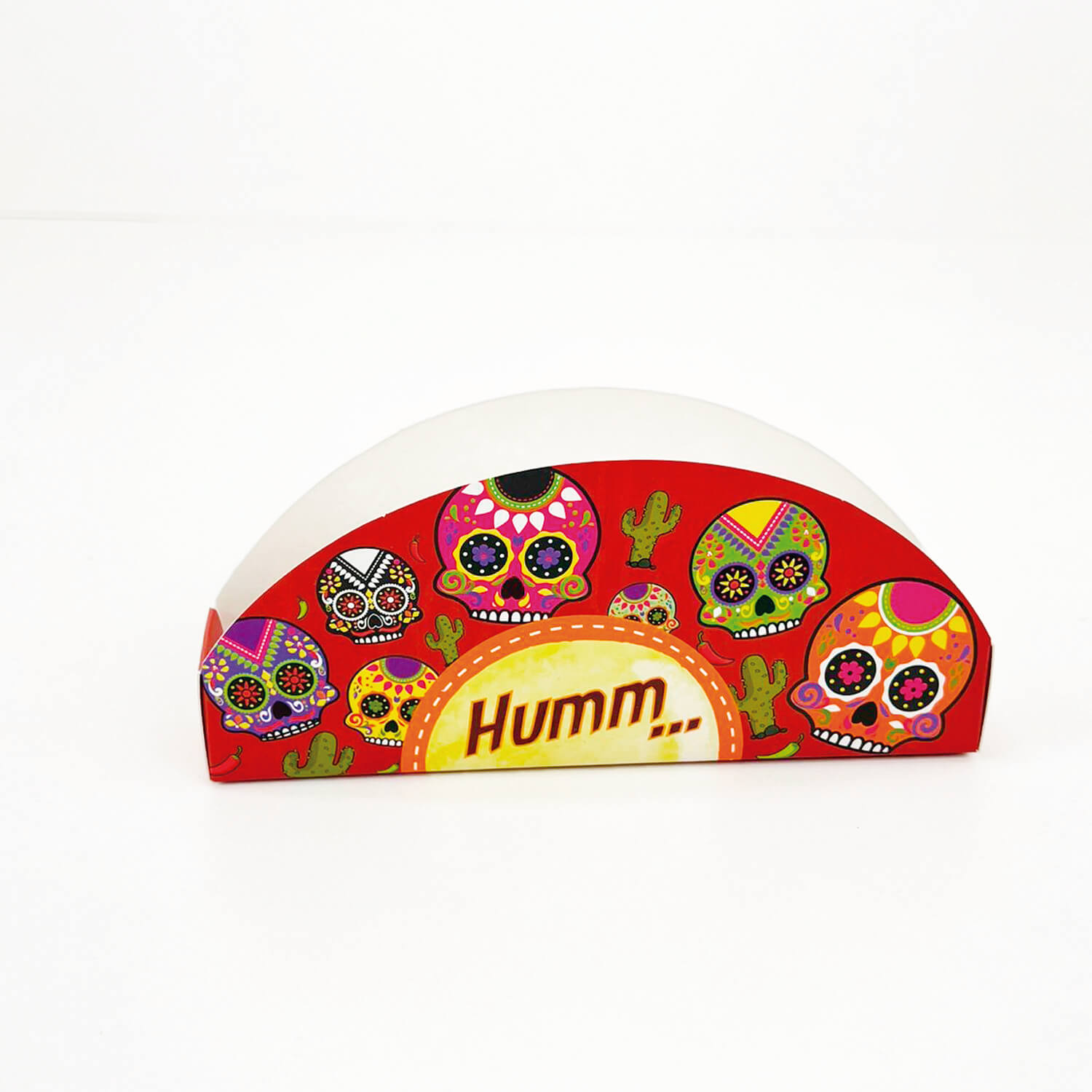 Embalagem Caixa para Tacos, Tapioca, Wafle (15,5 X 2,5 X 7 cm) - 100 unidades