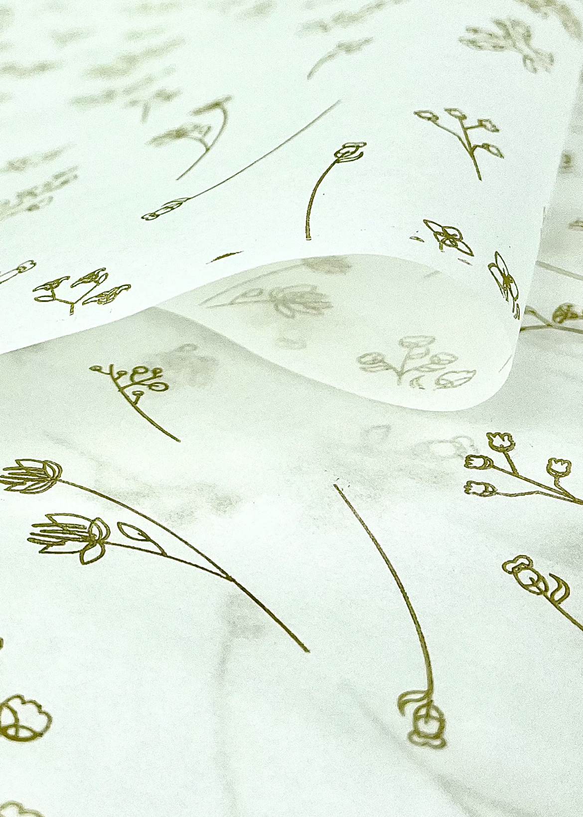 Papel Antigordura para Alimentos (28 x 40 cm) Linha Floral – 500 folhas