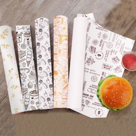 Papel Antigordura para Alimentos (28 x 40 cm) Branco e Preto – 500 folhas