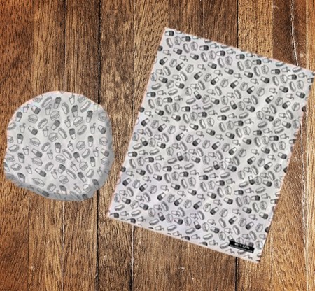 Papel Antigordura para Alimentos (28 x 40 cm) Branco e Preto – 500 folhas