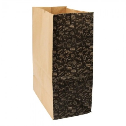 Saco Kraft (24 x 14 x 34 cm) Linha Preta - 100 Unidades