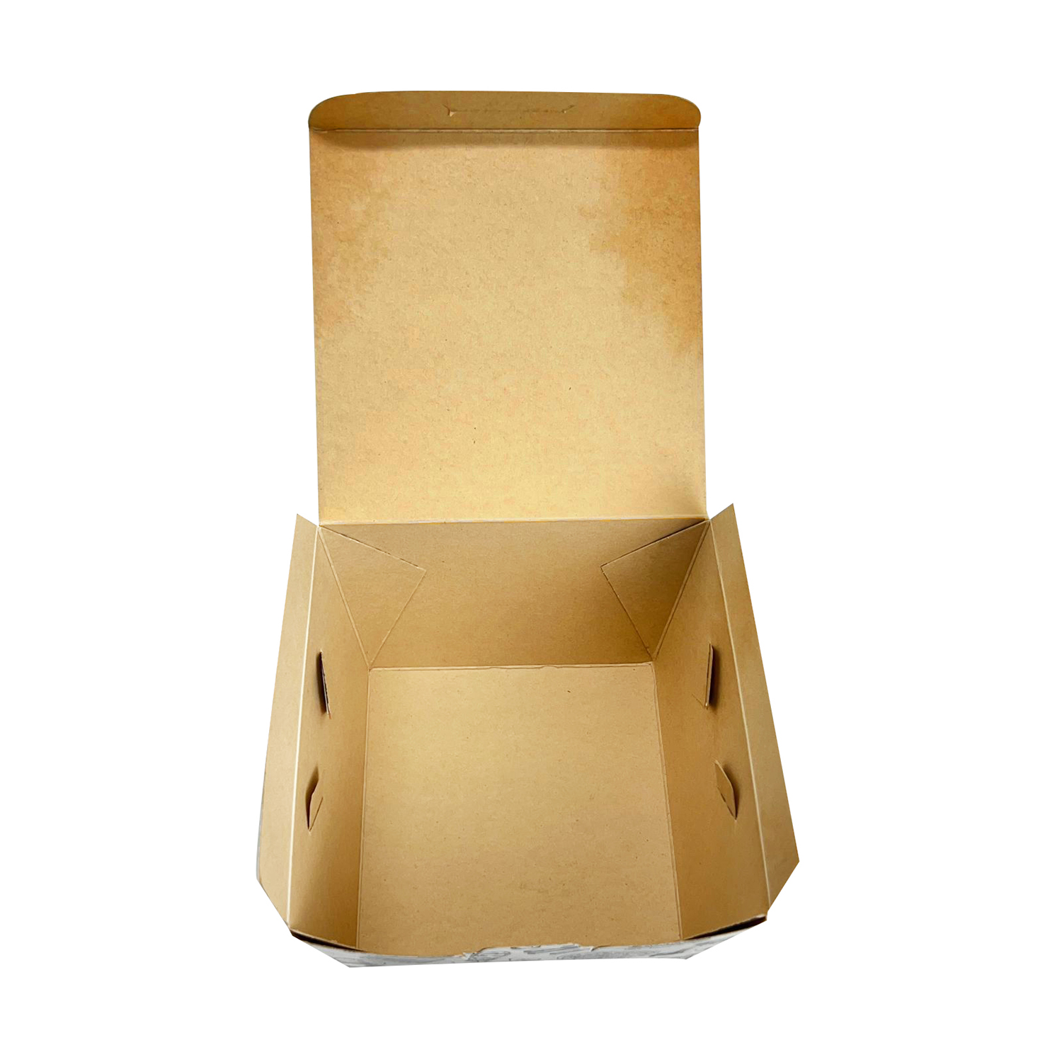 Embalagem para hamburguer, lanches ou pequenas porções (11 x 11 x 8,5 cm) Linha Artesanal - 100 unidades