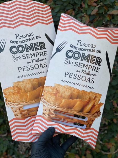 Embalagem p/ Pastel Modelo Viagem Delivery (25 x 15 x 4,5 cm) - 100 Unidades