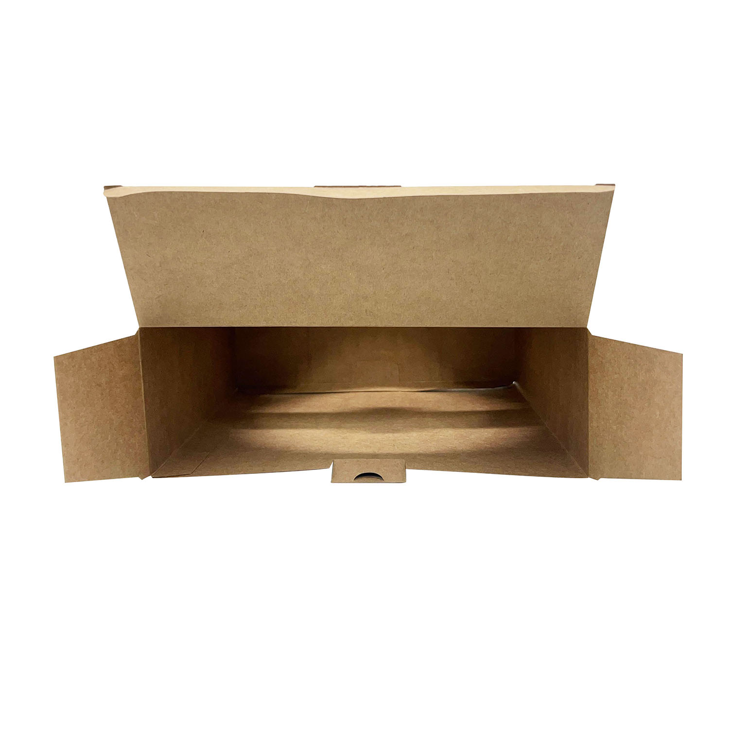 Caixa p/ torta kraft c/ visor acetato (23 x 23 x 8 cm) Abertura lateral - 100 unidades