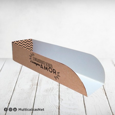 Embalagem Hot Dog, Taco (19 x 5,8 x 4,8cm) Sempre Amor - 100 Unidades
