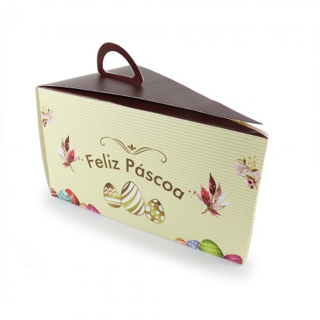 Caixa p/ Bolo Fatia Páscoa (18 x 10 x 10 cm) - 50 Unidades