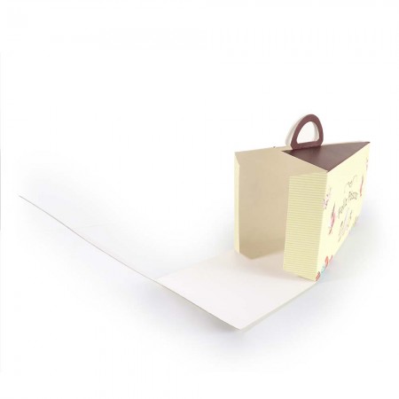 Caixa p/ Bolo Fatia Páscoa (18 x 10 x 10 cm) - 50 Unidades