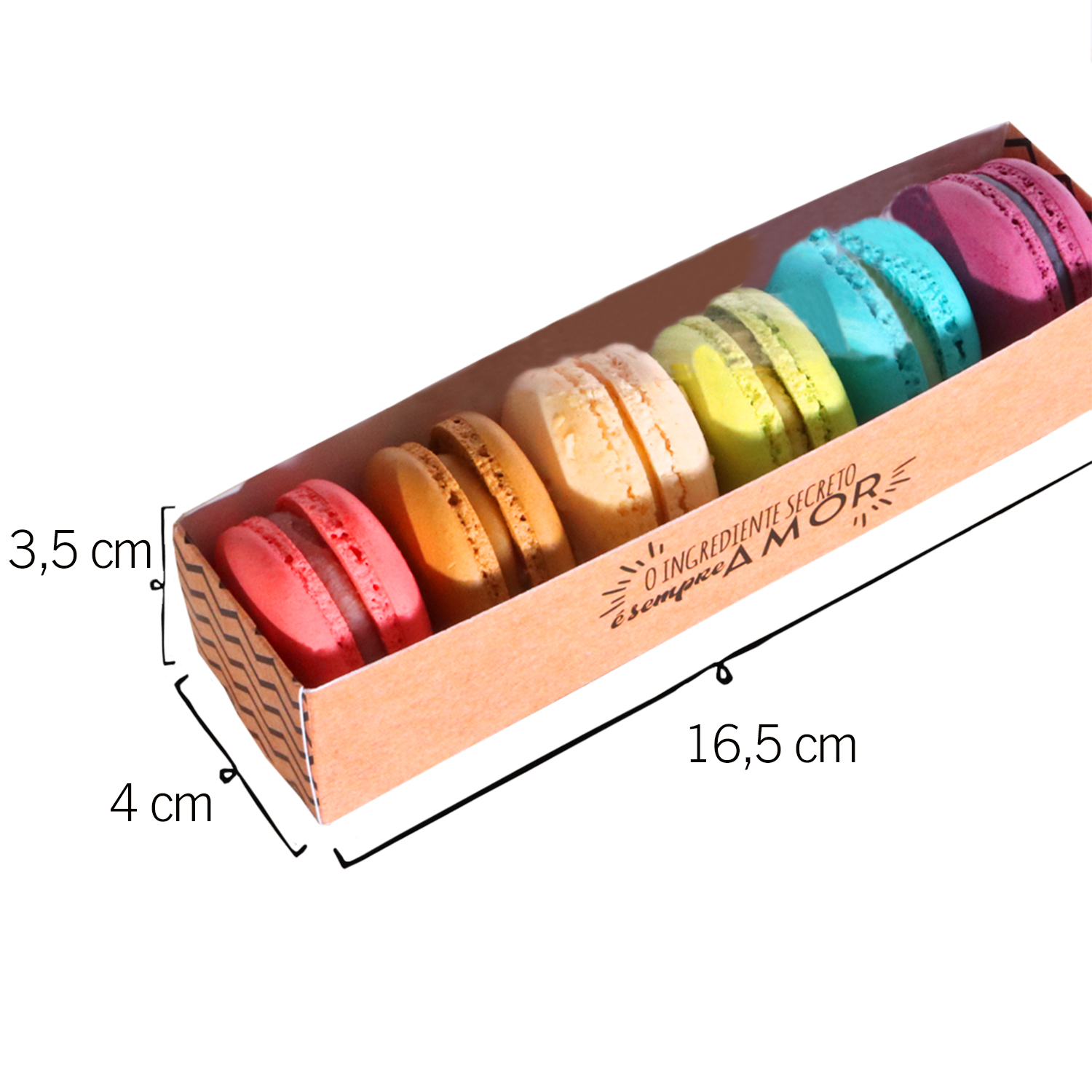 Embalagem p/ Casadinhos, Macarons, Bolachinhas finas Sempre Amor - 100 unidades
