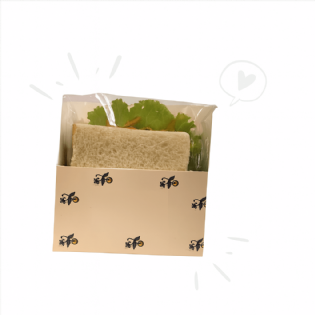 Embalagem Lanche Natural Quadrado (10 x 5 x 10 cm) Personalizado