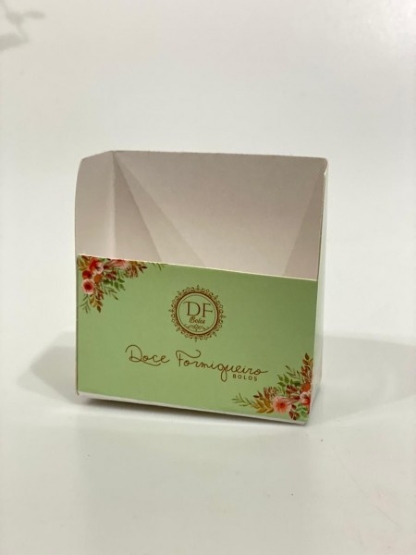 Embalagem Lanche Natural Quadrado (10 x 5 x 10 cm) Personalizado