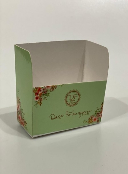 Embalagem Lanche Natural Quadrado (10 x 5 x 10 cm) Personalizado