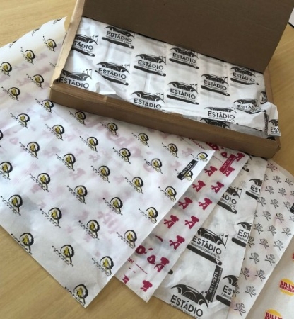 Papel Antigordura para Alimentos Personalizado – 10 mil folhas