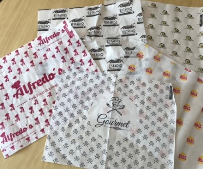 Papel Antigordura para Alimentos Personalizado – 10 mil folhas