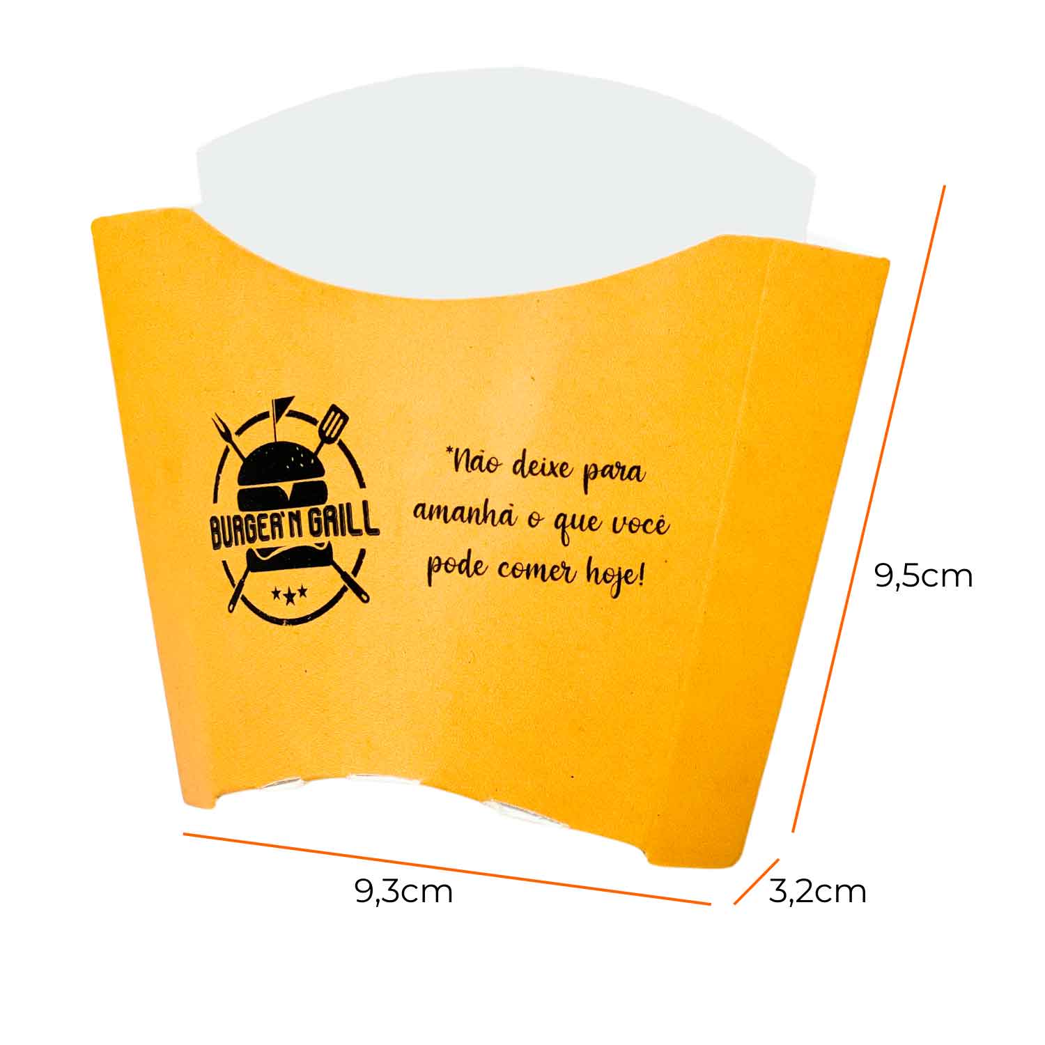 Embalagem p/ batata Fritas tipo Mc M (90-120gr) Personalizada