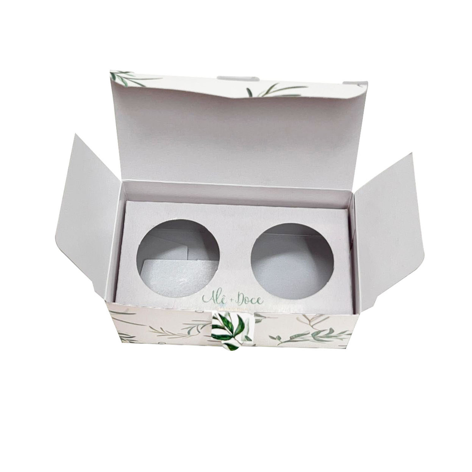 Embalagem para 02 Brigadeiros (9 x 5 x 4 cm) Personalizada