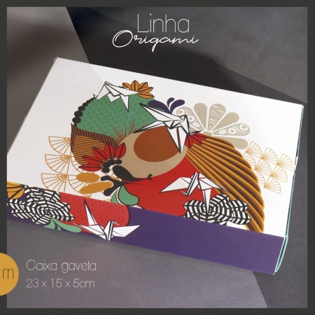 Embalagem para sushi, sashimi e combinados Gaveta M (23 x 15 x 5cm) Linha Origami - 100 unidades