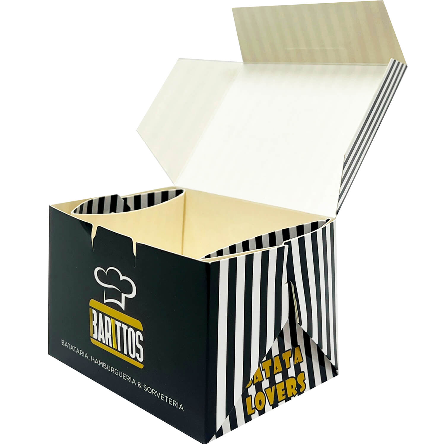 Embalagem Forneável Delivery Batata Recheada (13 x 10 x 9 cm) Personalizada